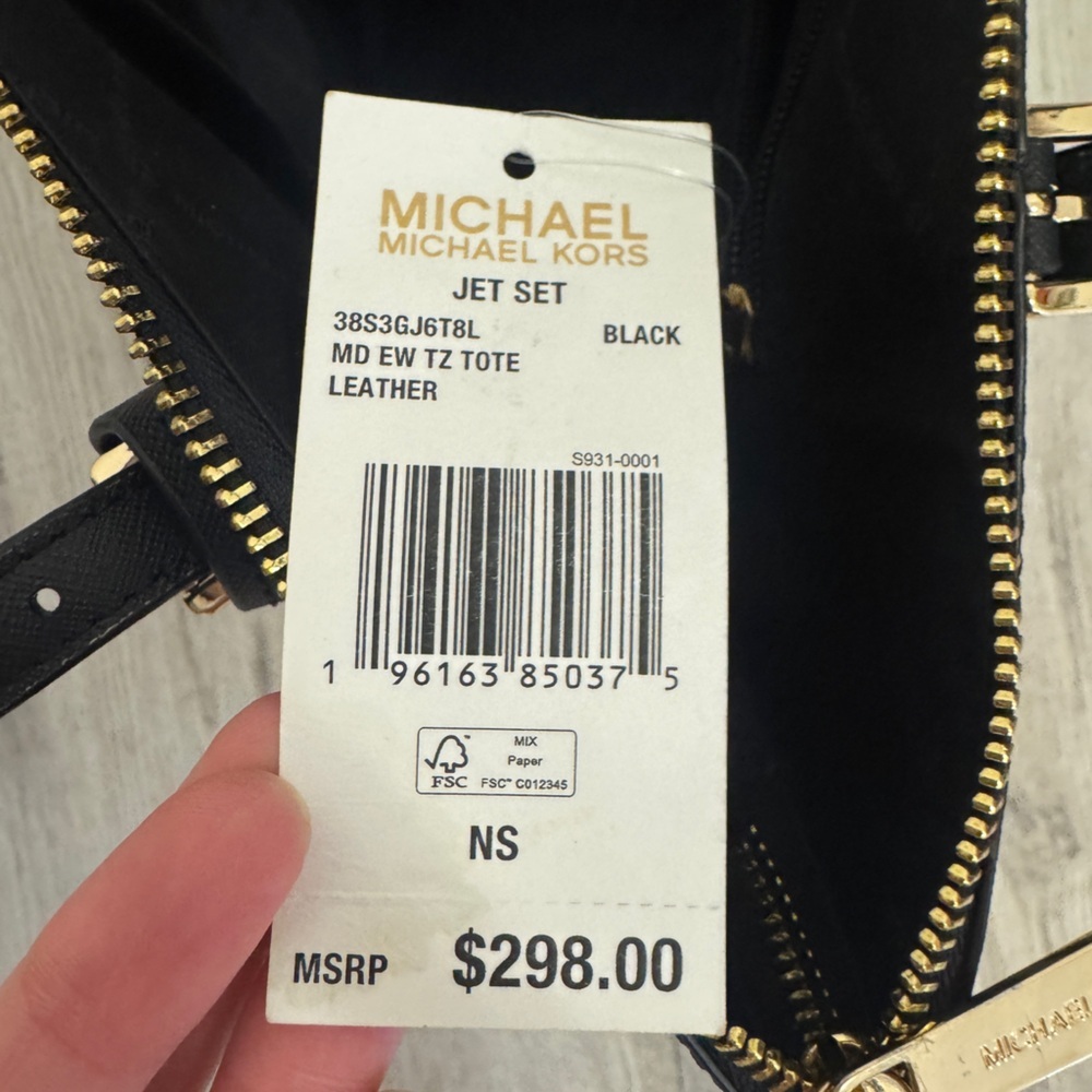 Michael Kors Black Leather Tote - Picture 5 of 5